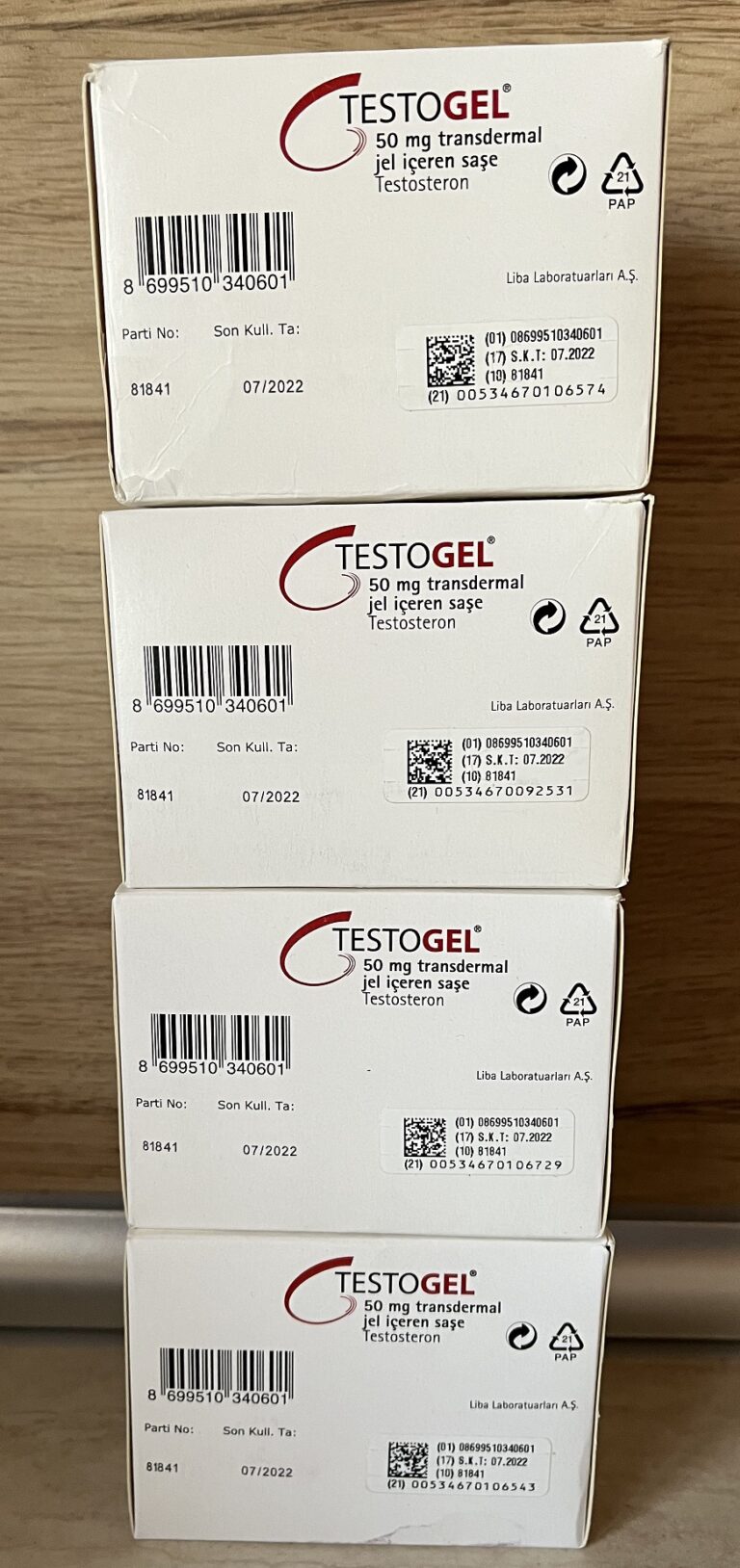 30x TESTOGEL Sachets Containing 50 Mg Testosterone Transdermal Gel BG Pharmaceuticals